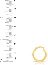 Load image into Gallery viewer, 10k Yellow Gold 7mm x 2mm High Polish Round Tube Hoop Earrings