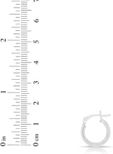 Load image into Gallery viewer, 10k White Gold 7mm x 2mm High Polish Round Tube Hoop Earrings