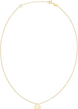 Load image into Gallery viewer, 14k Yellow Gold Horoscope Zodiac Sign Charm Pendants Chain Necklace 16" - 18 Inch