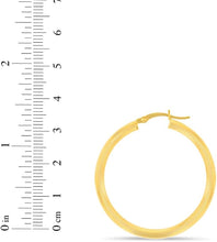 Load image into Gallery viewer, 10k Yellow Gold 10mm x 3mm High Polish Round Tube Hoop Earrings