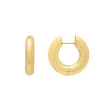 Load image into Gallery viewer, 14k Yellow Gold 16mm High Polish Fancy Hoop Earrings
