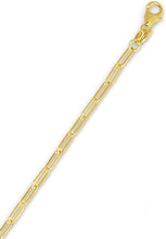 Load image into Gallery viewer, 14k Yellow Gold 2mm Solid Paperclip Link Chain Necklace