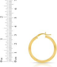 Load image into Gallery viewer, 10k Yellow Gold 10mm x 3mm High Polish Round Tube Hoop Earrings