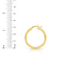 Load image into Gallery viewer, 14k Yellow Gold 3mm x 15mm High Polish Round Tube Hoop Earrings