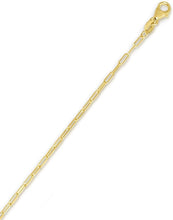 Load image into Gallery viewer, 14k Yellow Gold 1.5mm Solid Paperclip Link Chain Necklace