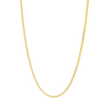 Load image into Gallery viewer, 14k Yellow Gold 3.3mm Oval Snake Chain Necklace