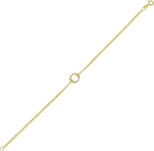 Load image into Gallery viewer, 14k Tri-Color Gold 8.5mm Tri-Tone Trinity Ring Link Bracelet, 7.5 Inch