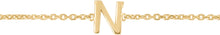 Load image into Gallery viewer, 14k Yellow Gold 0.2" Mini Alphabet Letter A - Z Initial Charm Pendant with Extendable Adjustable Chain Bracelet
