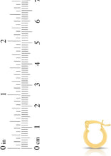 Load image into Gallery viewer, 10k Yellow Gold 7mm x 2mm High Polish Round Tube Hoop Earrings