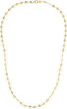 Load image into Gallery viewer, 14k Yellow Gold or White Gold 4mm Round Mirror Disc Chain Necklace, 18 Inch