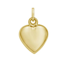 Load image into Gallery viewer, 14k Yellow Gold 19.3mm Polished Small Puff Heart with Optional Chain Pendant Charm