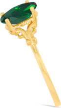 Load image into Gallery viewer, 10k Yellow Gold 8mm Birthstone Oval Gemstone Ring, Size 4-8