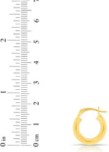 Load image into Gallery viewer, 10k Yellow Gold 10mm x 3mm High Polish Round Tube Hoop Earrings