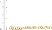 Load image into Gallery viewer, 14k Yellow Gold 11.6mm Lite Rolo Link Chain Bracelet 7.5 Inch