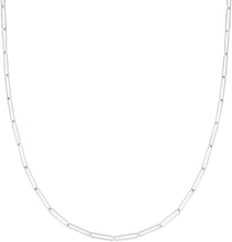 Load image into Gallery viewer, 14k Yellow Gold or White Gold 2.7mm Long Wire Paperclip Chain Necklace, 18 inch