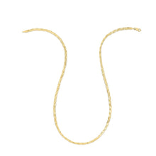Load image into Gallery viewer, 14k Yellow Gold 3.2mm Solid Braided Herringbone Necklace