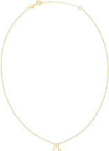 Load image into Gallery viewer, 14k Yellow Gold Horoscope Zodiac Sign Charm Pendants Chain Necklace 16" - 18 Inch
