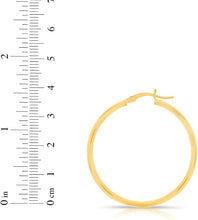 Load image into Gallery viewer, 10k Yellow Gold 7mm x 2mm High Polish Round Tube Hoop Earrings