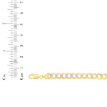 Load image into Gallery viewer, 10k Yellow Gold and White Gold 6mm Solid Two-Tone Curb Cuban Chain Necklace