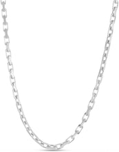 Load image into Gallery viewer, .925 Sterling Silver Rhodium Plated 3.5mm Solid French Cable Chain Necklace