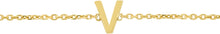 Load image into Gallery viewer, 14k Yellow Gold 0.2" Mini Alphabet Letter A - Z Initial Charm Pendant with Extendable Adjustable Chain Bracelet