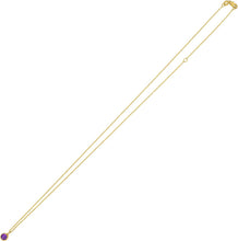Load image into Gallery viewer, 14k Yellow Gold 4mm Birthstone Charm Pendant Chain Necklace, 16"-18" (Garnet Amethyst Aquamarine White Topaz Emerald Moonstone Ruby Peridot Blue Sapphire Pink Sapphire Citrine Sky Blue Topaz)