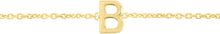 Load image into Gallery viewer, 14k Yellow Gold 0.2" Mini Alphabet Letter A - Z Initial Charm Pendant with Extendable Adjustable Chain Bracelet