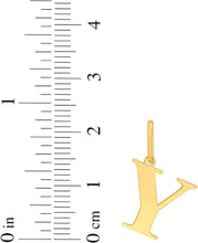 Load image into Gallery viewer, 14k Yellow Gold 0.9" Alphabet Letter A - Z Initial Charm Pendant with optional Extendable Adjustable Chain Necklace