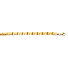 Load image into Gallery viewer, 14k Yellow Gold 5.2mm Satin Stampato Bracelet, 7.25 Inch