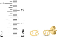 Load image into Gallery viewer, 14k Yellow Gold 5mm High Polish Zodiac Horoscope Aquarius Stud Earrings