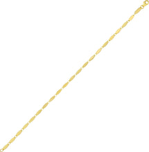 Load image into Gallery viewer, 14k Yellow Gold 2.5mm Flat Pebble Link Bracelet, 7 Inch