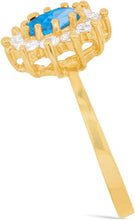 Load image into Gallery viewer, 10k Yellow Gold 11.5mm Birthstone Oval Gemstone CZ Ring, Size 4-10