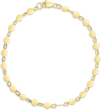 Load image into Gallery viewer, 14k Yellow Gold or White Gold 4mm Round Mirror Link Bracelet, 7 Inch