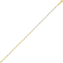 Load image into Gallery viewer, 14k Yellow Gold Alternating Bead & Pearl Link Chain Bracelet, 7-8 Inch