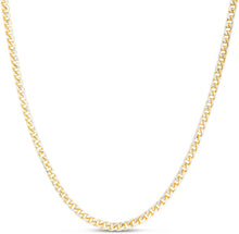 Load image into Gallery viewer, 14k Yellow Gold and White Gold Two-Tone 4mm Solid Iced Pave Franco Chain Necklace