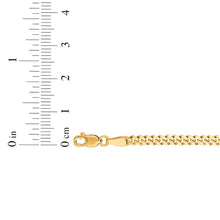 Load image into Gallery viewer, 14k Yellow Gold 3.3mm Solid Gourmette Chain Necklace