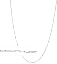 Load image into Gallery viewer, 14k Yellow Gold 1.5mm Solid Paperclip Link Chain Necklace