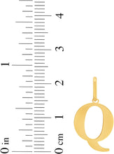 Load image into Gallery viewer, 14k Yellow Gold 0.9" Alphabet Letter A - Z Initial Charm Pendant with optional Extendable Adjustable Chain Necklace