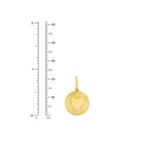 Load image into Gallery viewer, 14k Yellow Gold 21.5mm Polished Diamond Cut Radiating Heart with Optional Chain Pendant Charm