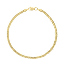 Load image into Gallery viewer, 14k Yellow Gold 2.6mm or 5.3mm Oval Snake Chain Bracelet