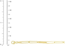 Load image into Gallery viewer, 14k Yellow Gold 3.5mm Paperclip Bar Link Bracelet, 7 Inch