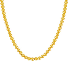 Load image into Gallery viewer, 14k Yellow Gold 7mm Shiny High Polish Bead Chain Necklace 18" - 19" - 20 Inch