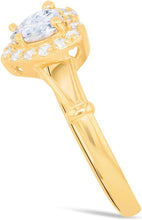 Load image into Gallery viewer, 10k Yellow Gold 9mm Birthstone Gemstone Heart CZ Ring, Size 4-10