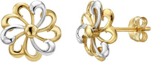 Load image into Gallery viewer, 14k Yellow Gold 11mm Flower Stud Earrings
