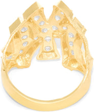 Load image into Gallery viewer, 10k Yellow Gold 21.6mm NY New York Symbol Hip-Hop CZ Ring, Sizes 4-14