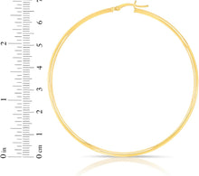Load image into Gallery viewer, 10k Yellow Gold 7mm x 2mm High Polish Round Tube Hoop Earrings