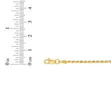 Load image into Gallery viewer, 10k Yellow Gold 4mm Diamond Cut Lite Rope Chain Bracelet or Anklet