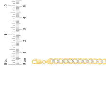 Load image into Gallery viewer, 10k Yellow Gold and White Gold 5.5mm Lite Two-Tone Curb Cuban Chain Necklace
