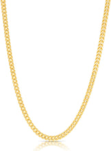 Load image into Gallery viewer, 14k Yellow Gold 4.4mm Semi-Solid Square Franco Chain Necklace
