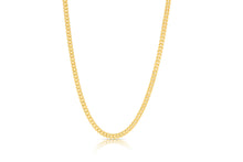 Load image into Gallery viewer, 10k Yellow Gold 4.2mm Lite Franco Chain Link Necklace